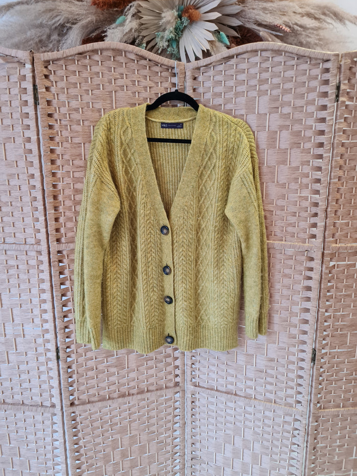 M&S Citrine Cable Cardigan M