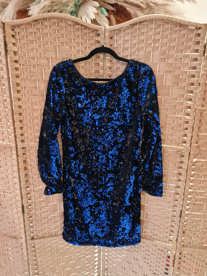 M&S Collection Cobalt Sequin Dress 10