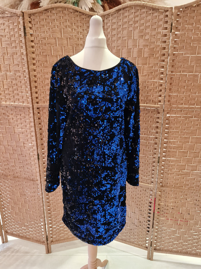 M&S Collection Cobalt Sequin Dress 10