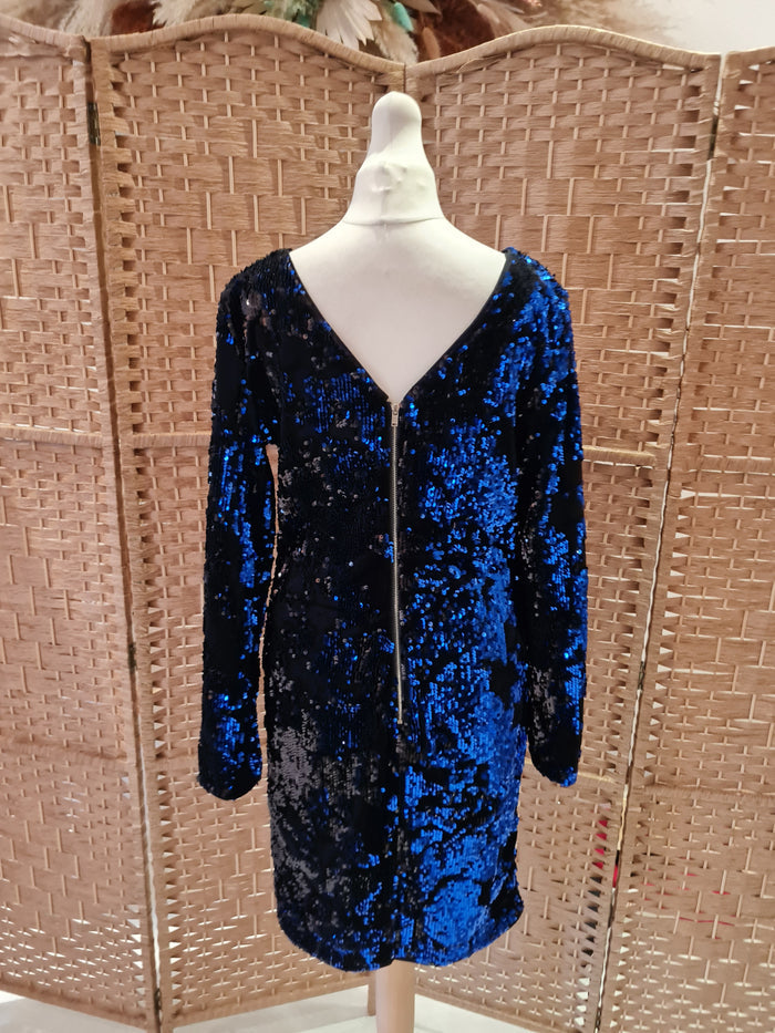 M&S Collection Cobalt Sequin Dress 10