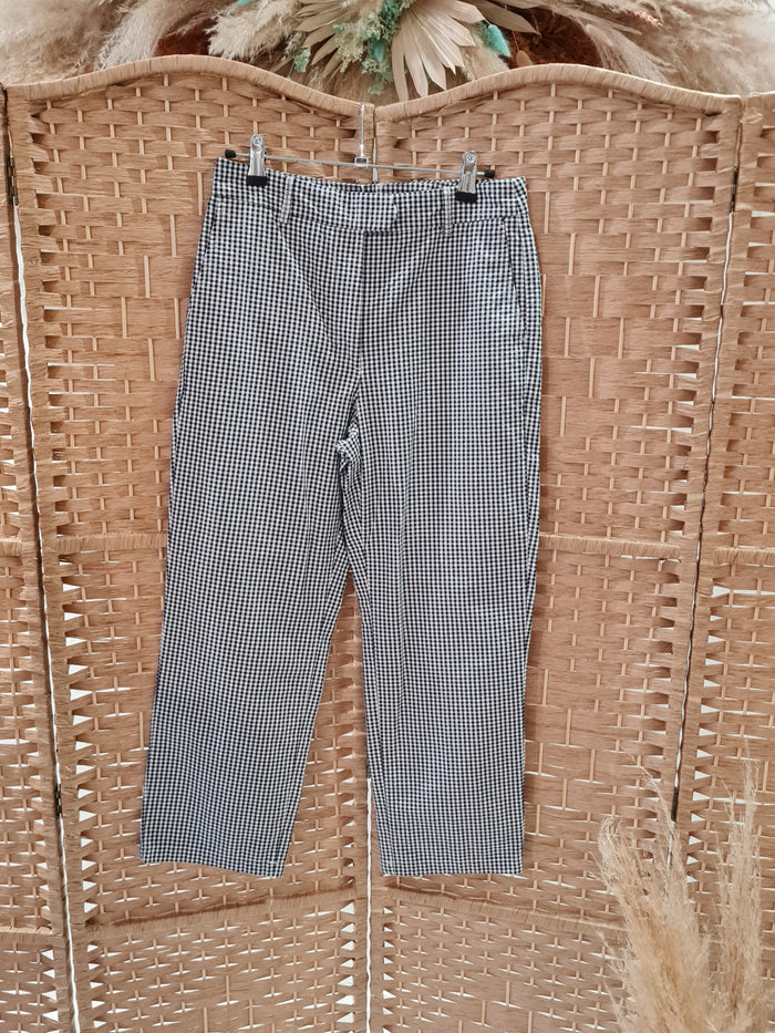 M&S Collection Navy/White Trouser Size 8