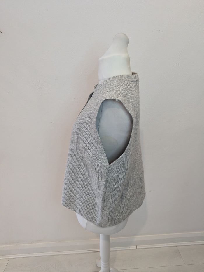 M&S Grey Button Vest L