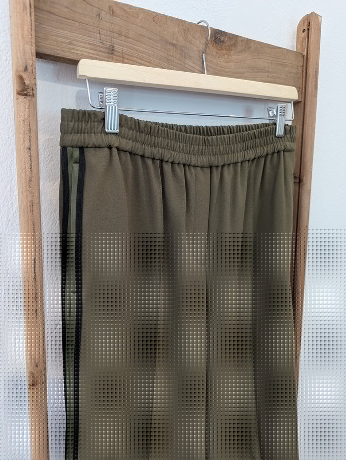 M&S Khaki Stripe Jogger Size 12 Long