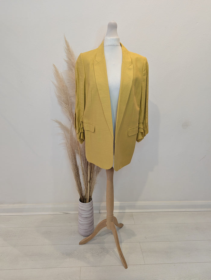 M&S Mustard Blazer 8 RRP £45