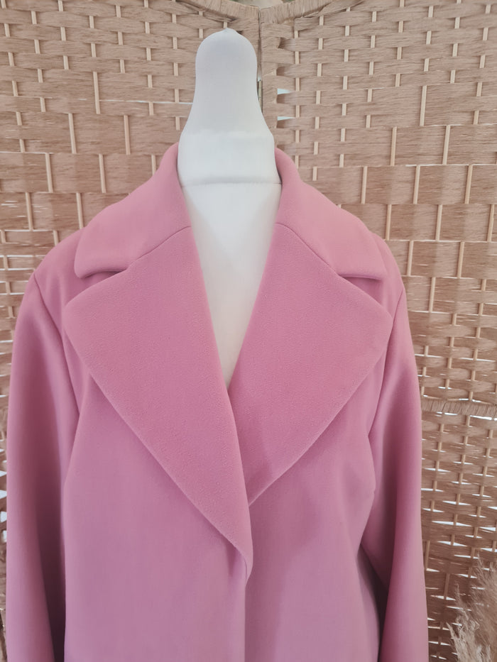 M&S pink coat 8