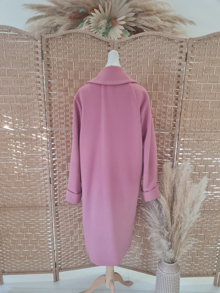 M&S pink coat 8