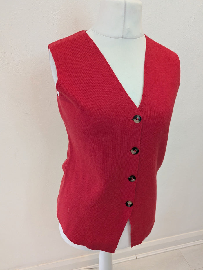 M&S Red sweater Vest M