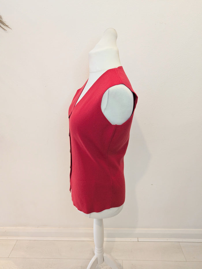 M&S Red sweater Vest M