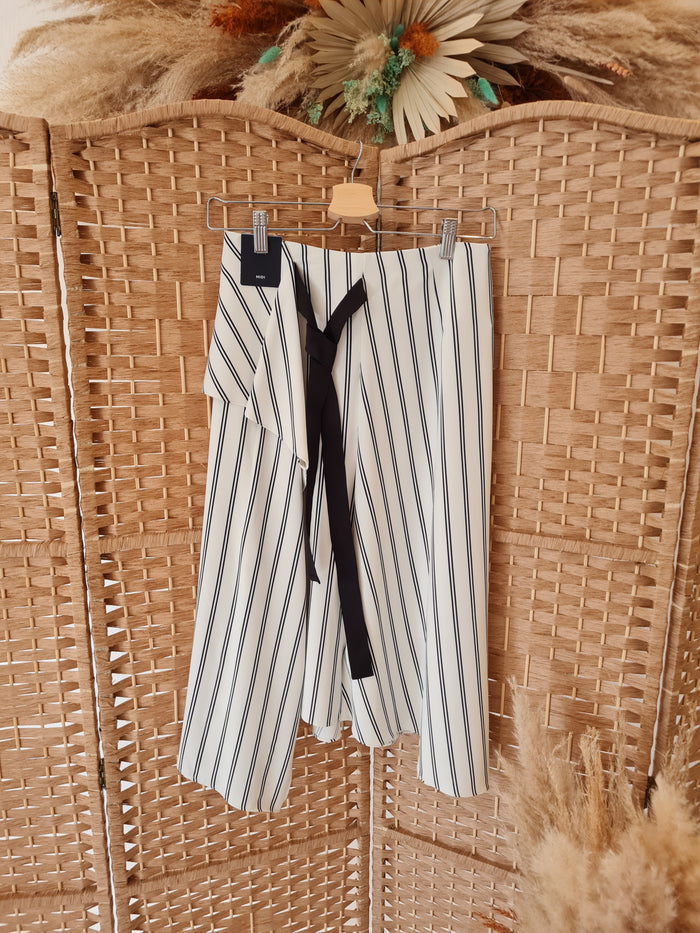 M&S Stripe midi skirt 8 New RRP £30