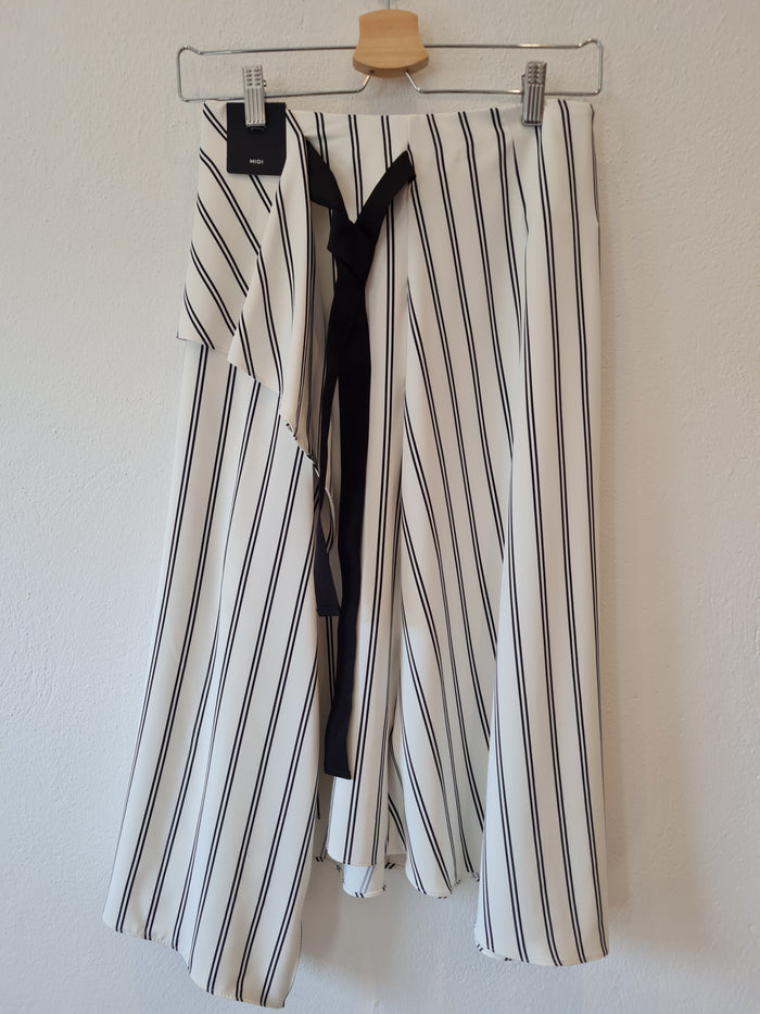 M&S Stripe midi skirt 8 New RRP £30