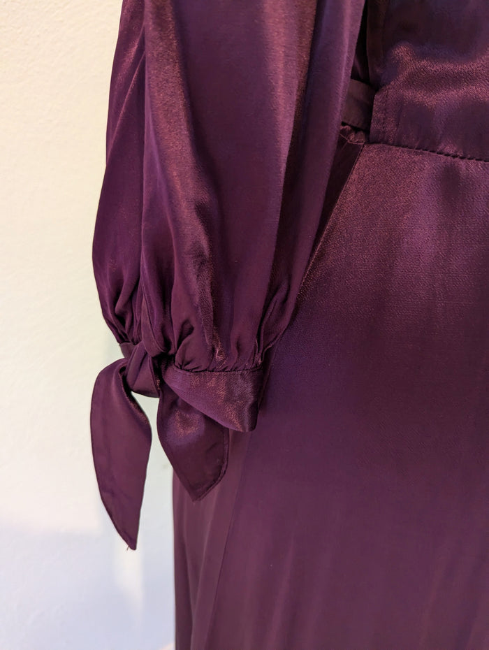 M&S x Ghost Burgundy Wrap Dess 14 NWT £79