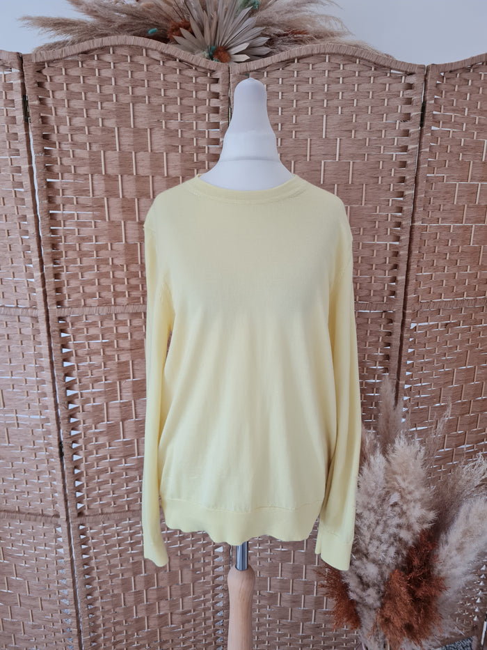 M&S yellow merino wool jumper 14