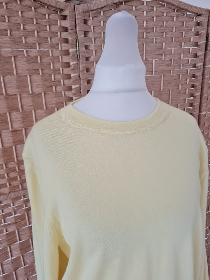 M&S yellow merino wool jumper 14