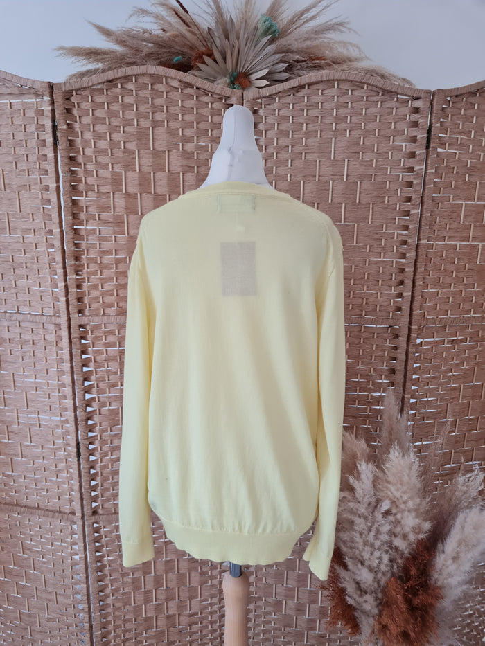 M&S yellow merino wool jumper 14