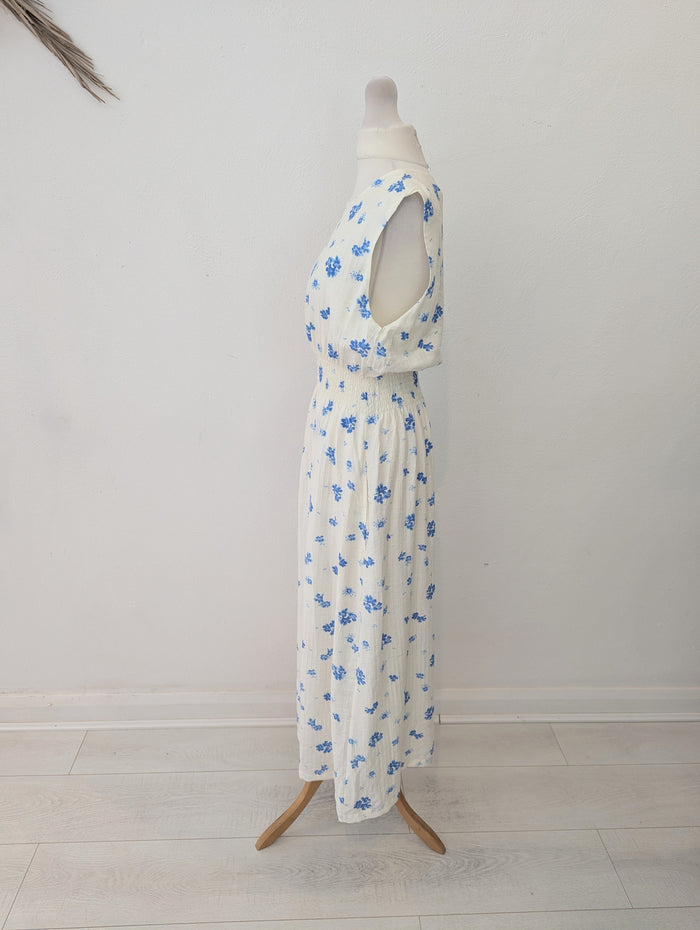 MSCH Blue Floral Dress 8 NWT £90