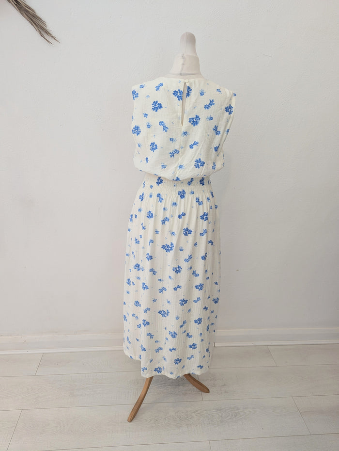 MSCH Blue Floral Dress 8 NWT £90