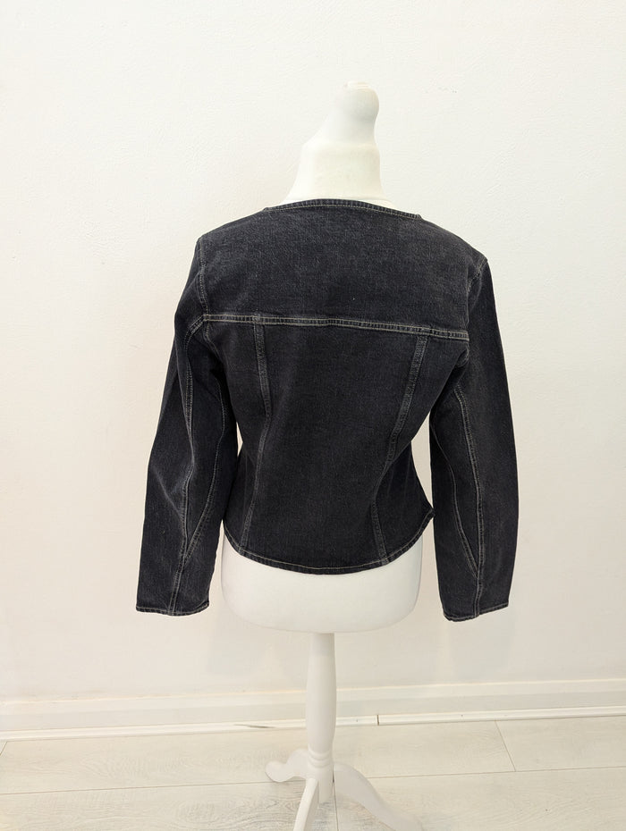 MSCH Copenhagen Black Wash Denim Jacket NWT £110