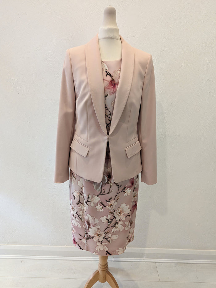 M&S/Phase Eight Blush Floral Dress 2 Piece 10
