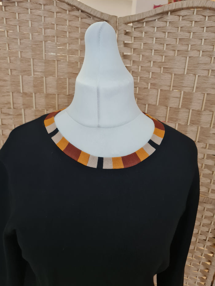 Mudflower Black/Tan Trim Jumper Size 14