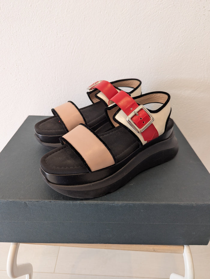 Mulberry Pink/Red Sandals 6 RRP £465
