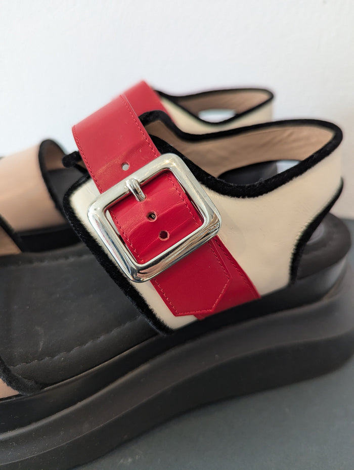 Mulberry Pink/Red Sandals 6 RRP £465