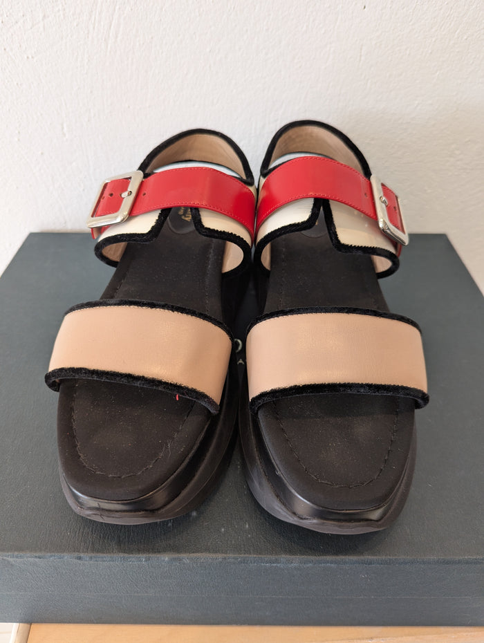 Mulberry Pink/Red Sandals 6 RRP £465
