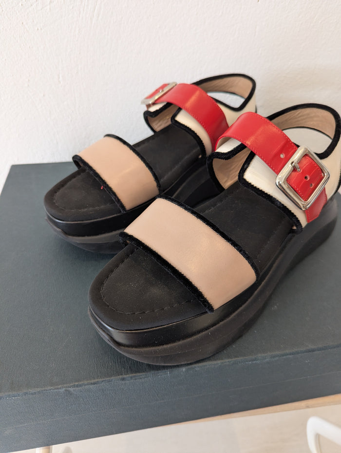 Mulberry Pink/Red Sandals 6 RRP £465