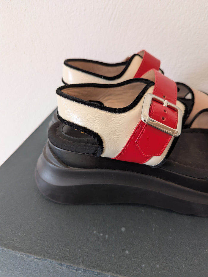 Mulberry Pink/Red Sandals 6 RRP £465