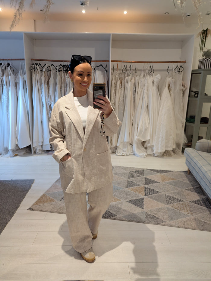 Mus & Bombon Beige Suit XL NWT £190