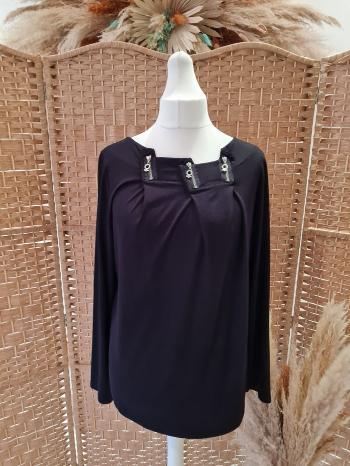 My Soul black zip detail jumper XL