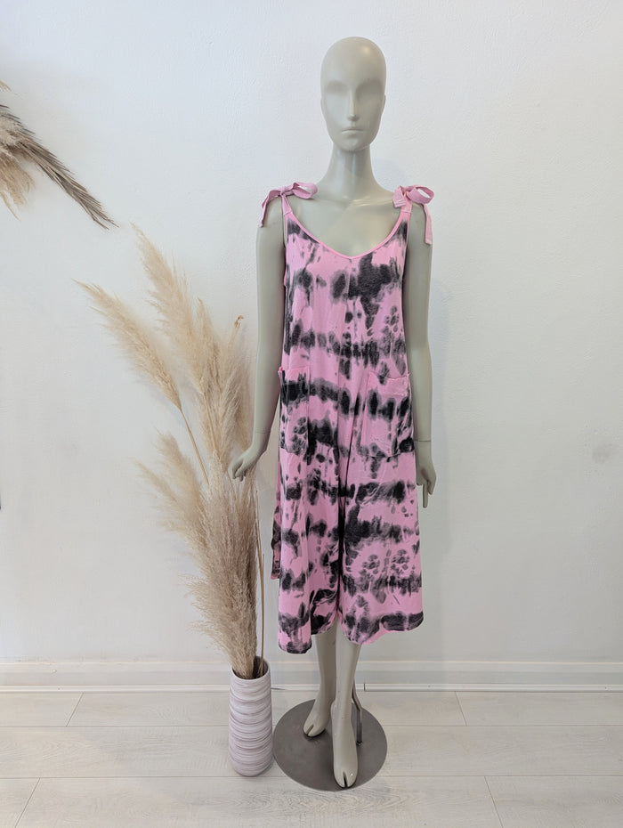 My Story pink tie dye jumpsuit M/L