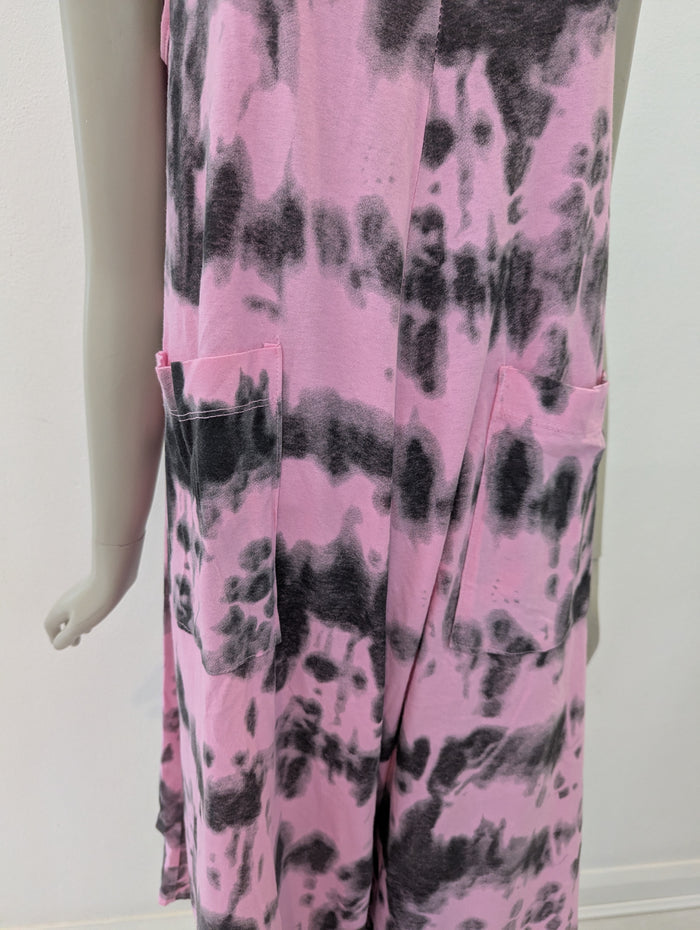My Story pink tie dye jumpsuit M/L