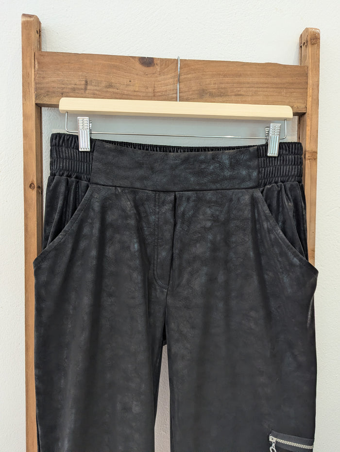 MySoul black shiny joggers L NWR RRP £119