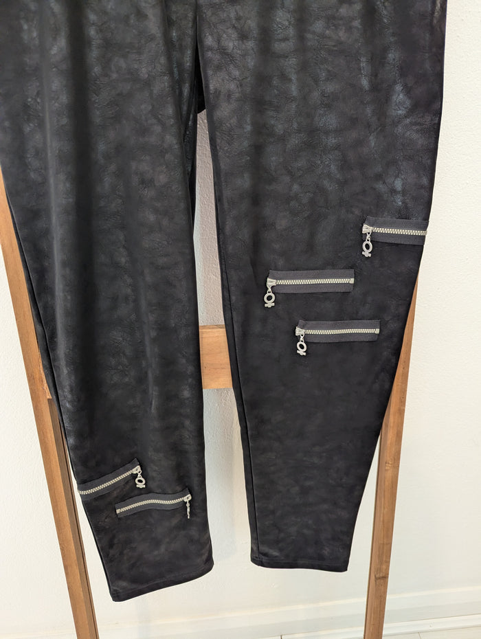 MySoul black shiny joggers L NWR RRP £119