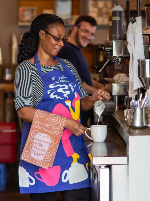 Name One Thing Better Than Coffee - Woven Dish Towel BLUEQ