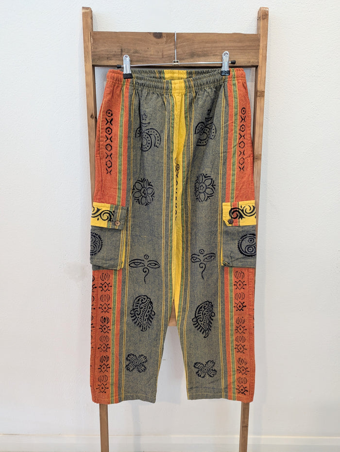 Natureline Orange Multi Cargo Trousers M