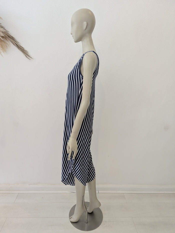 Navy White Stripe Jumpsuit M/ L