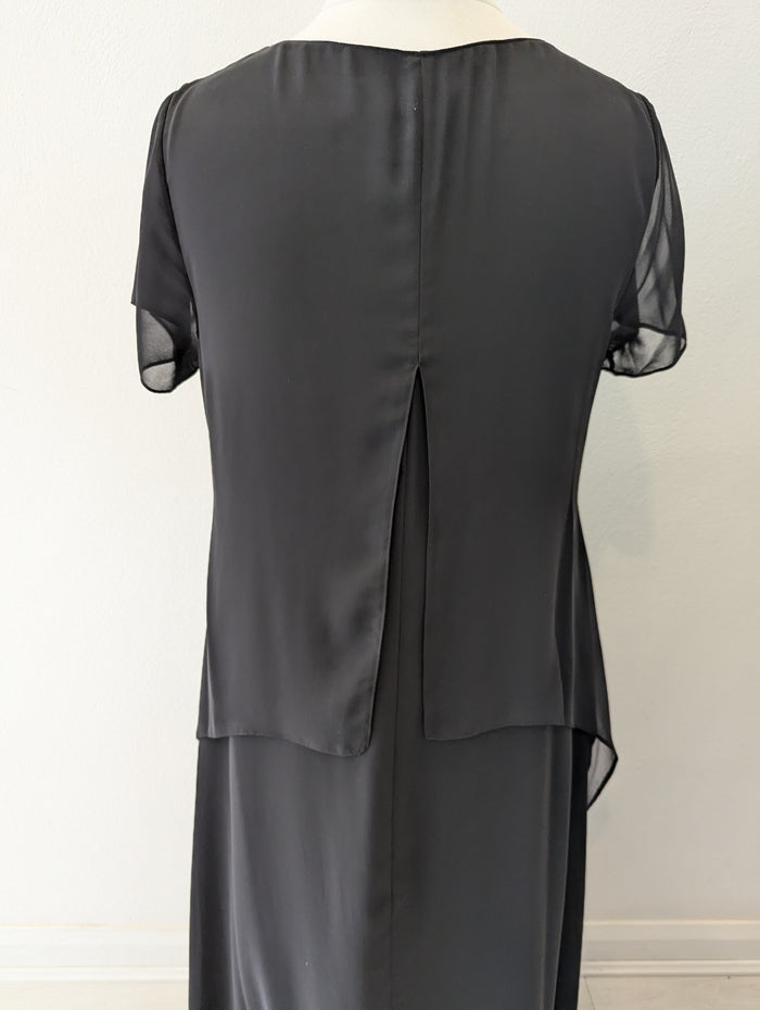 Naya Black Chiffon Dress 12/14