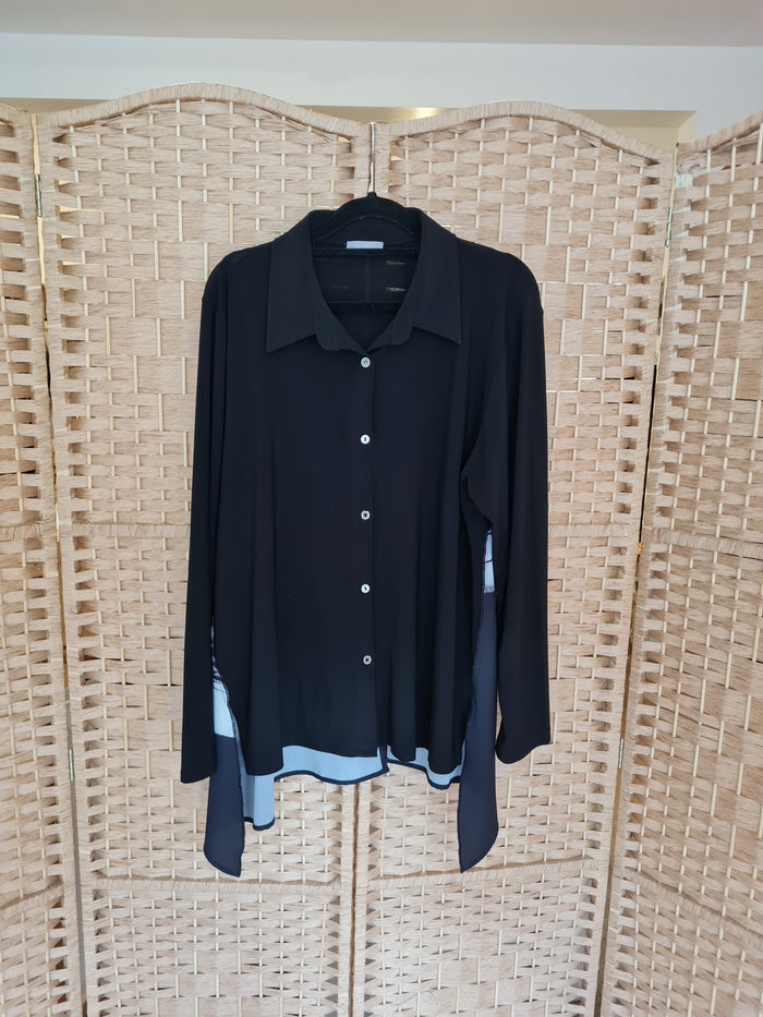 Naya Black & Grey Shirt Medium