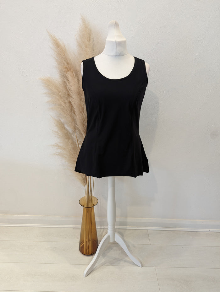 Naya Black Vest Top Size 2