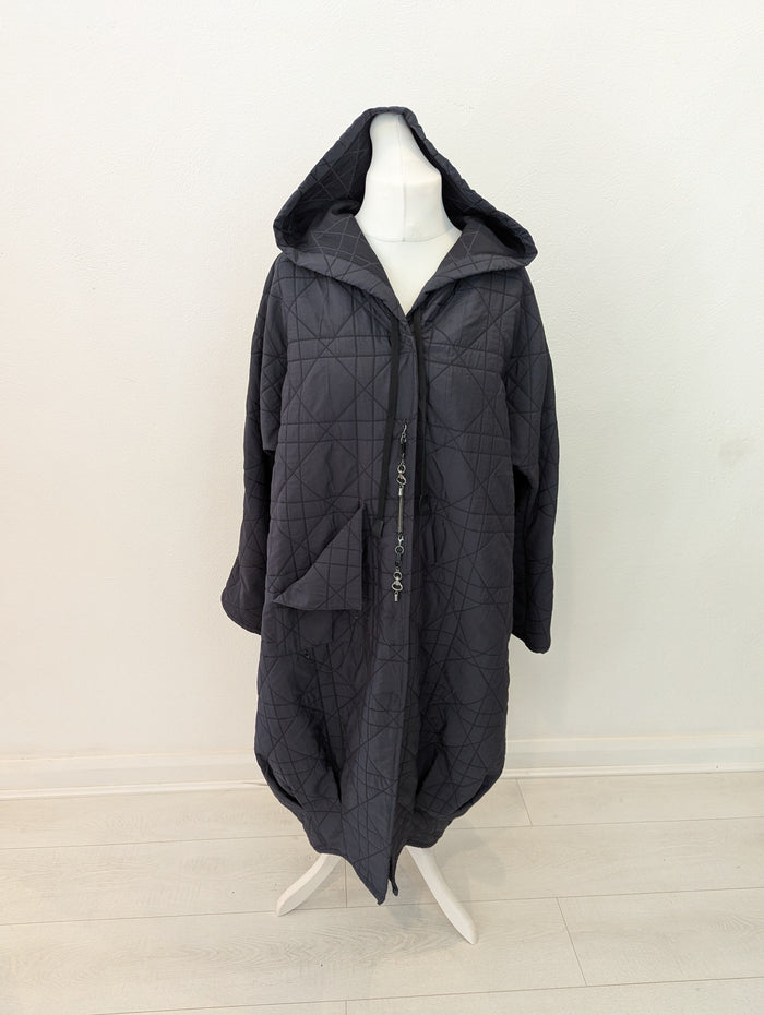 Naya Charcoal Quilted Coat Size 2