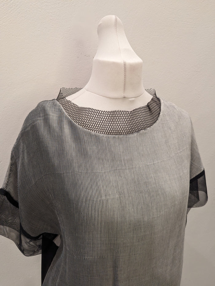 Naya Grey Mesh Tunic L