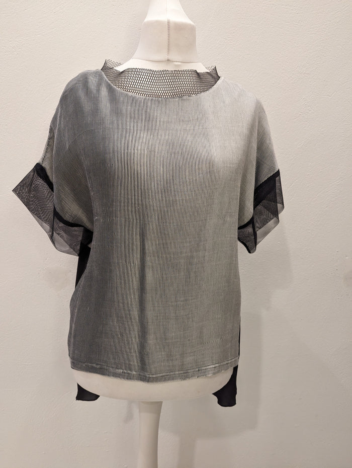 Naya Grey Mesh Tunic L