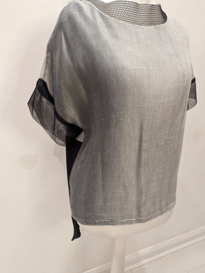 Naya Grey Mesh Tunic L
