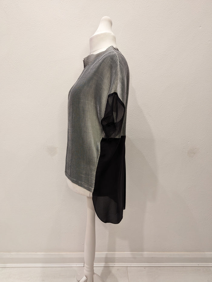 Naya Grey Mesh Tunic L
