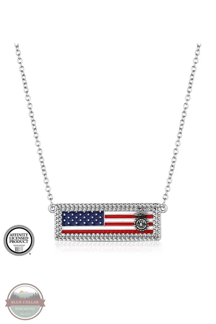Montana Silversmiths NC6231FFA Living To Serve FFA Necklace, front of pendant bar