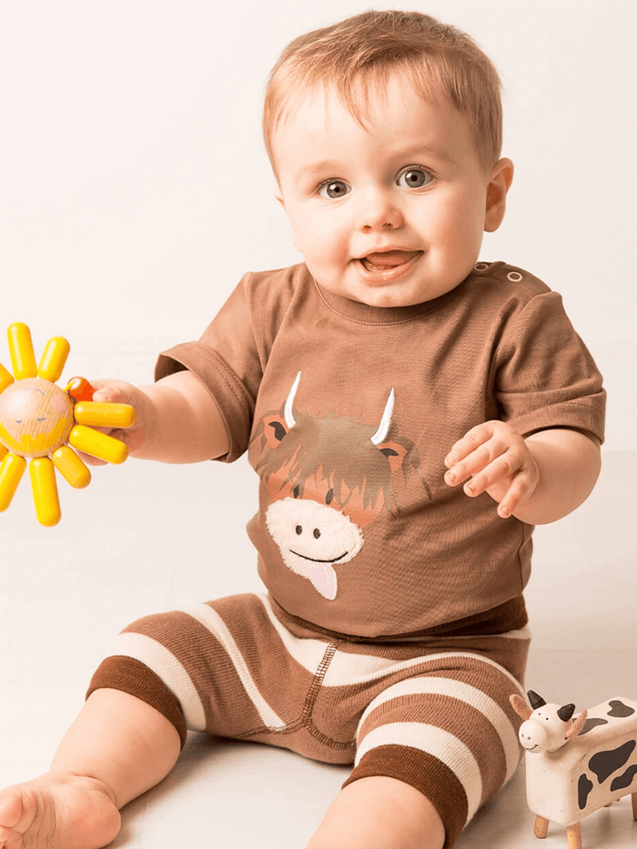 Neutral Highland Cow Shorts