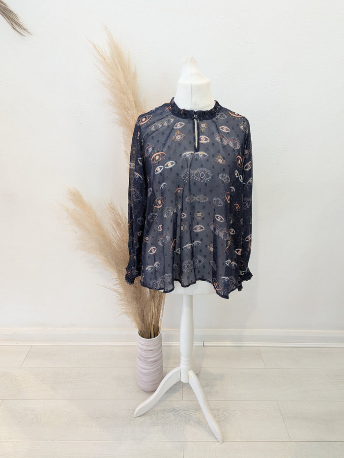 Never fully dressed eye print top NWT 10