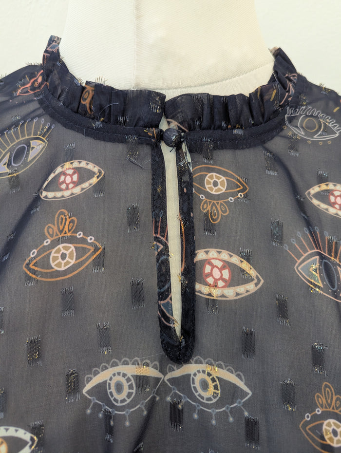 Never fully dressed eye print top NWT 10