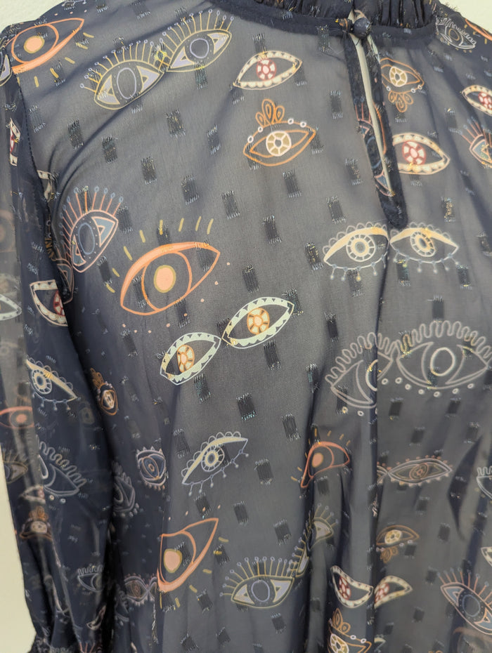 Never fully dressed eye print top NWT 10